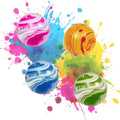 2" Squishy Slow Rise Swirl Orb Ball Sphere Sensory Squeeze Stress Relief Toy Fidget, Display of 12