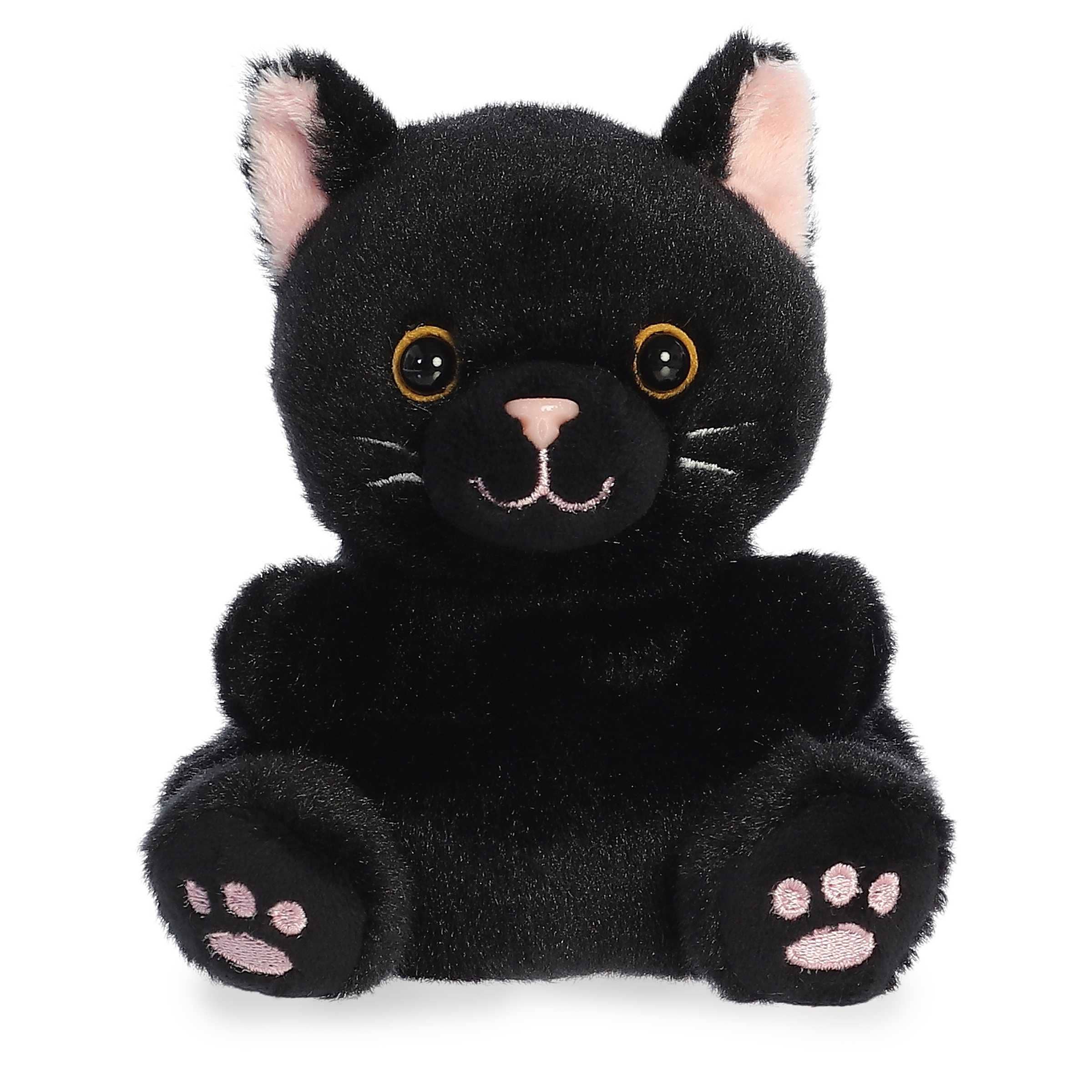 5" Plush Twilight Black Cat Palm Pal