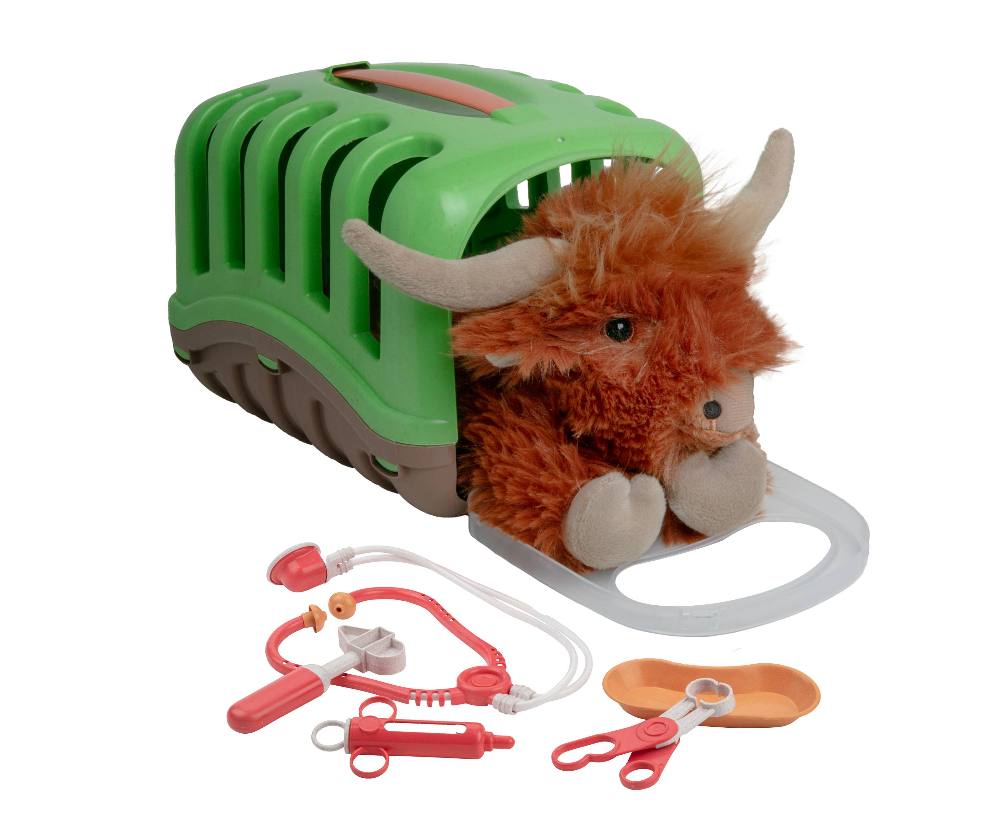 Plush Highland Cow Veterinary Set