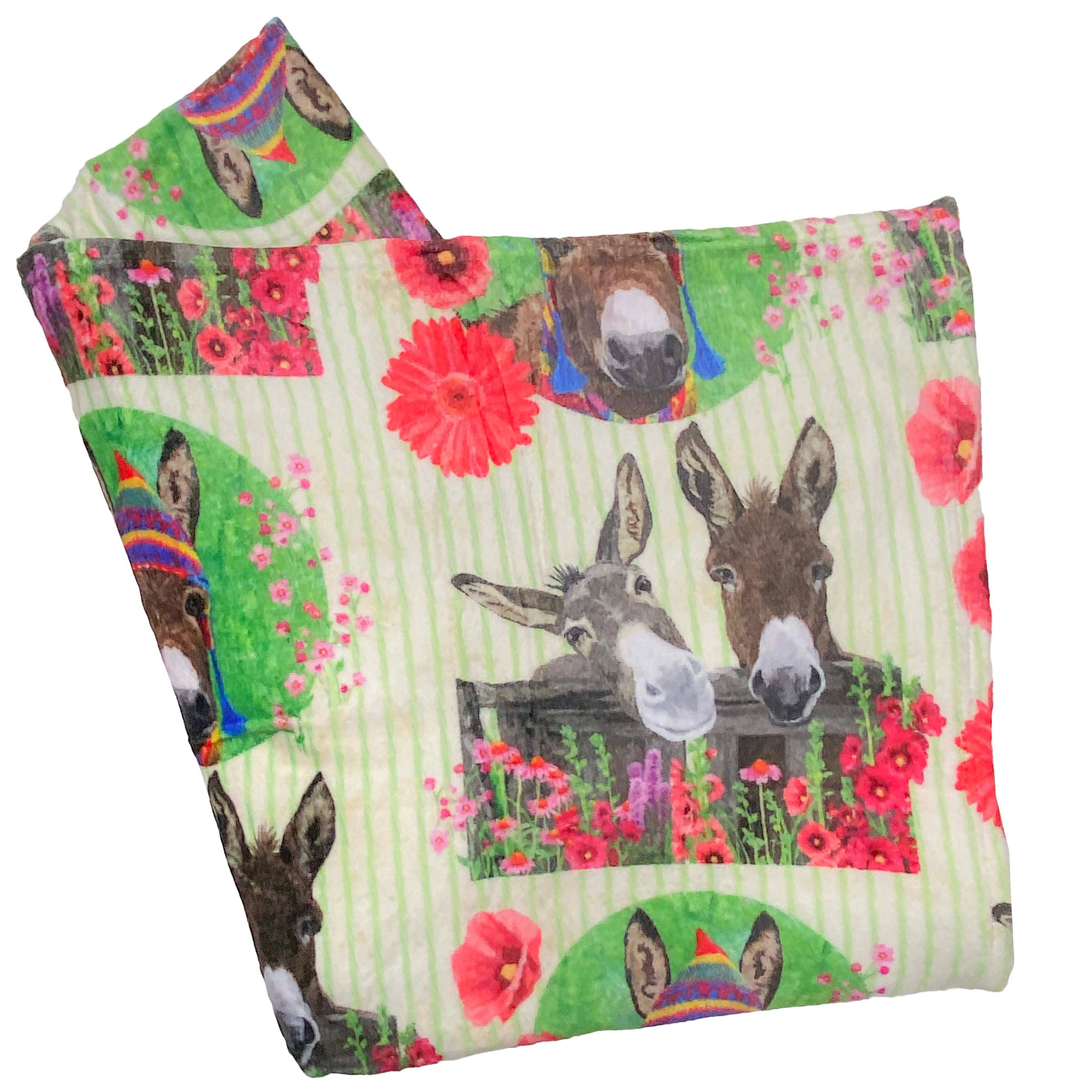 Donkey Garden Throw Blanket 60" x 72"