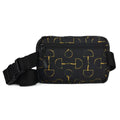 Vintage Snaffle Bit Crossbody Waist Bag, Black