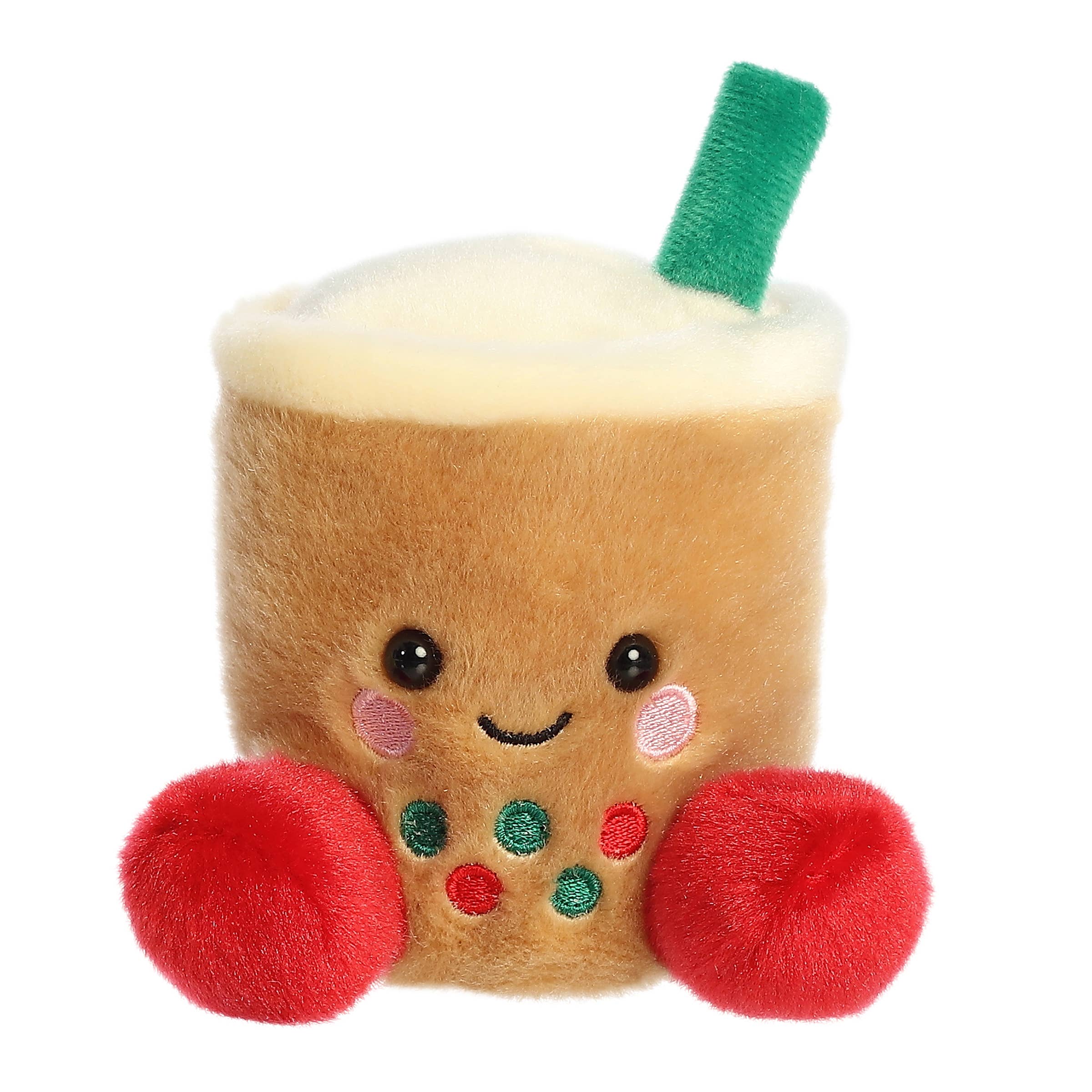 5" Plush Chewy Festive Tea Boba Palm Pal