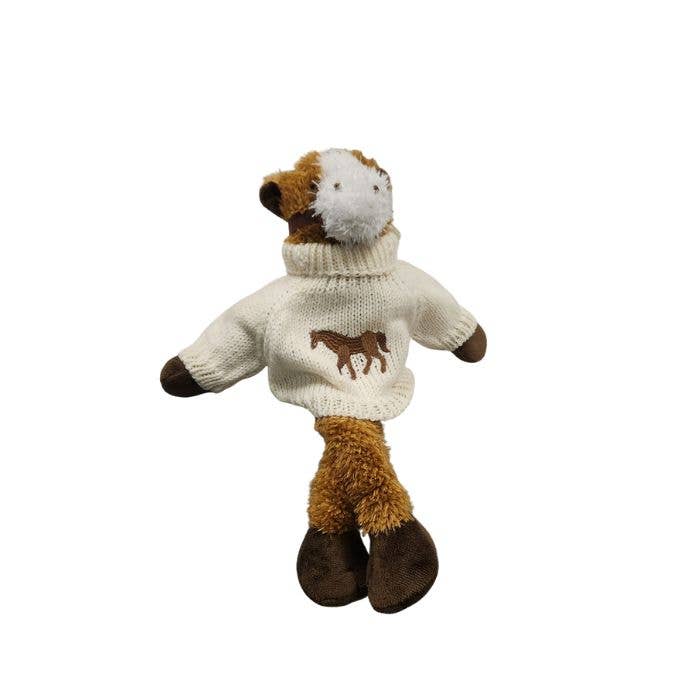 16" Plush Horse in Sweater