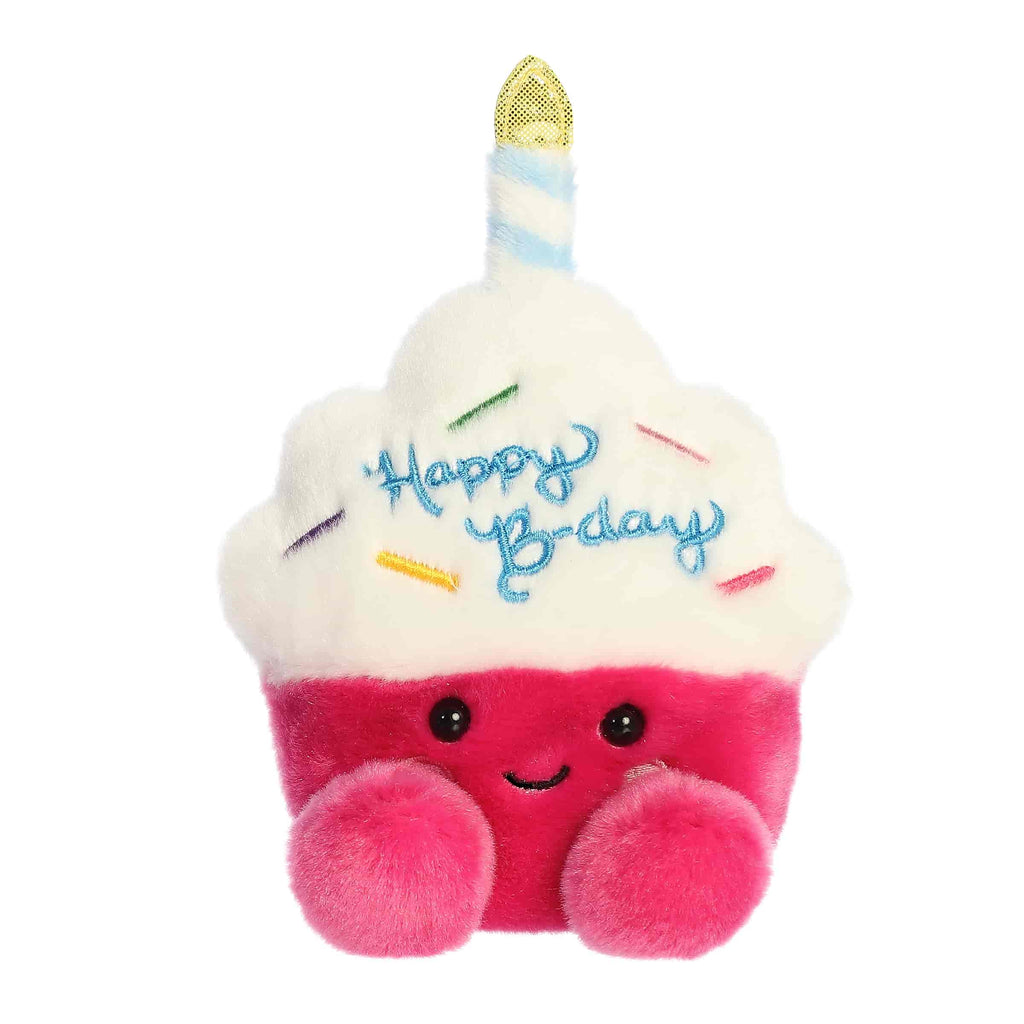 5" Plush Sparkle Birthday Cupcake Palm Pal
