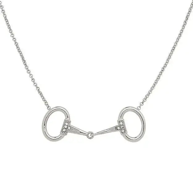 Snaffle Bit with Rhinestones Necklace