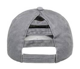Boss Mare Ponytail High Bun Cap, Grey..