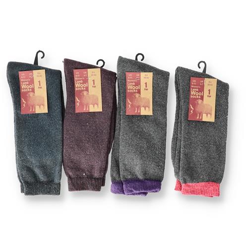 Lamb Wool Womens Socks Size 9-11 Assorted Colors