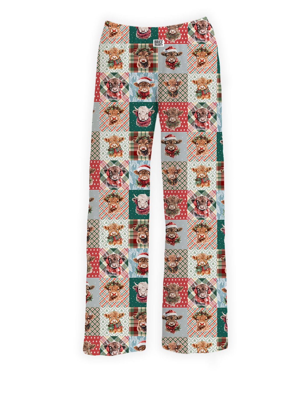Christmas Highland Cow Quilt Lounge Pants