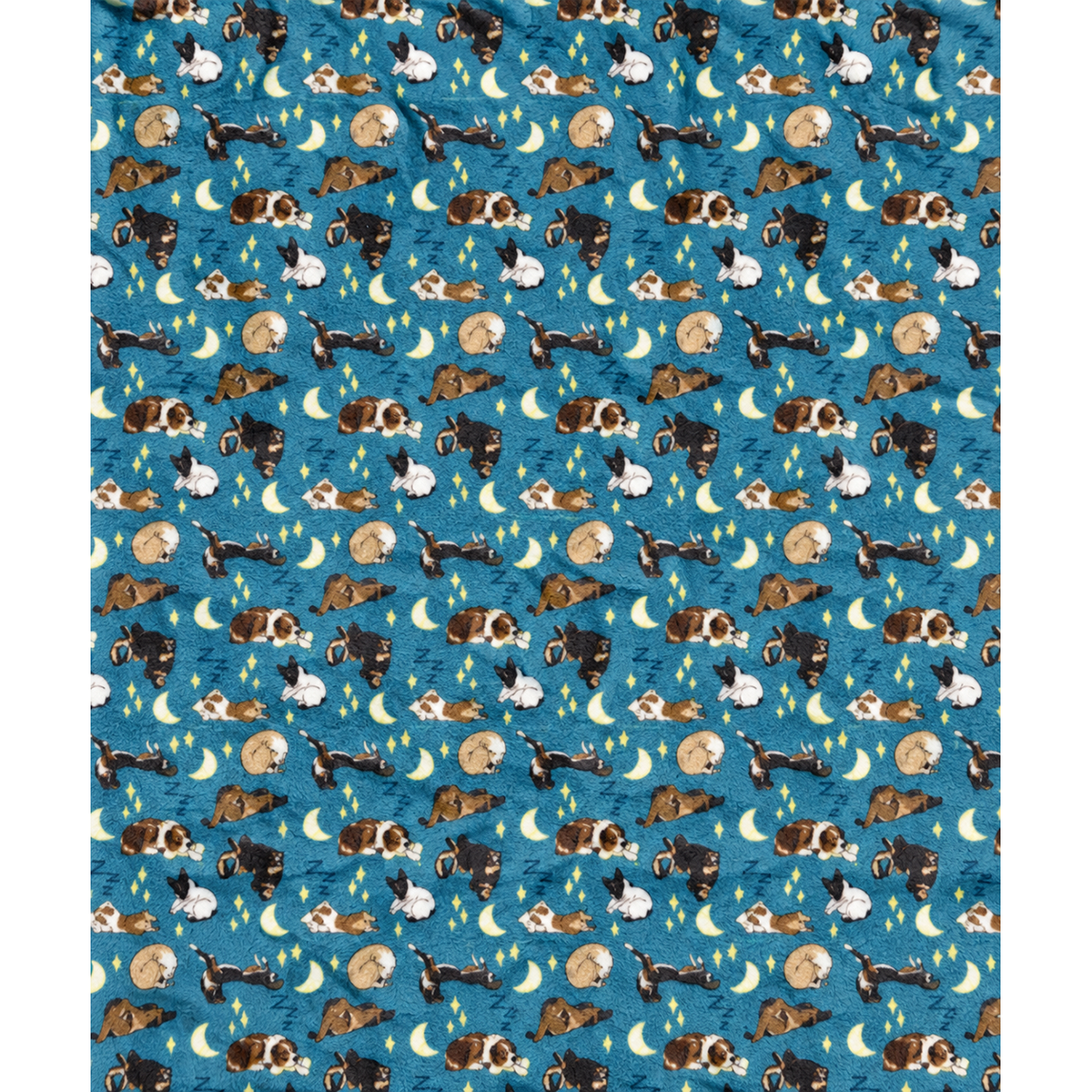 Sleeping Dogs Throw Blanket 60" x 72", Teal