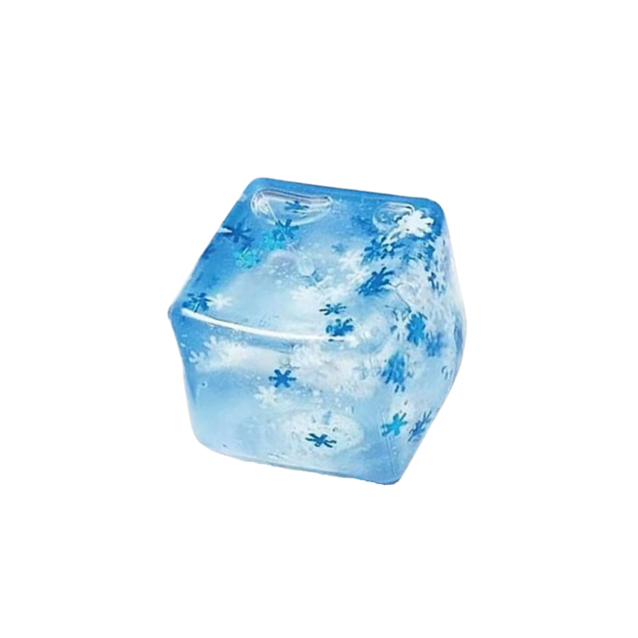 2" Slow Rise Snowflake Cube Squishy, Display of 12