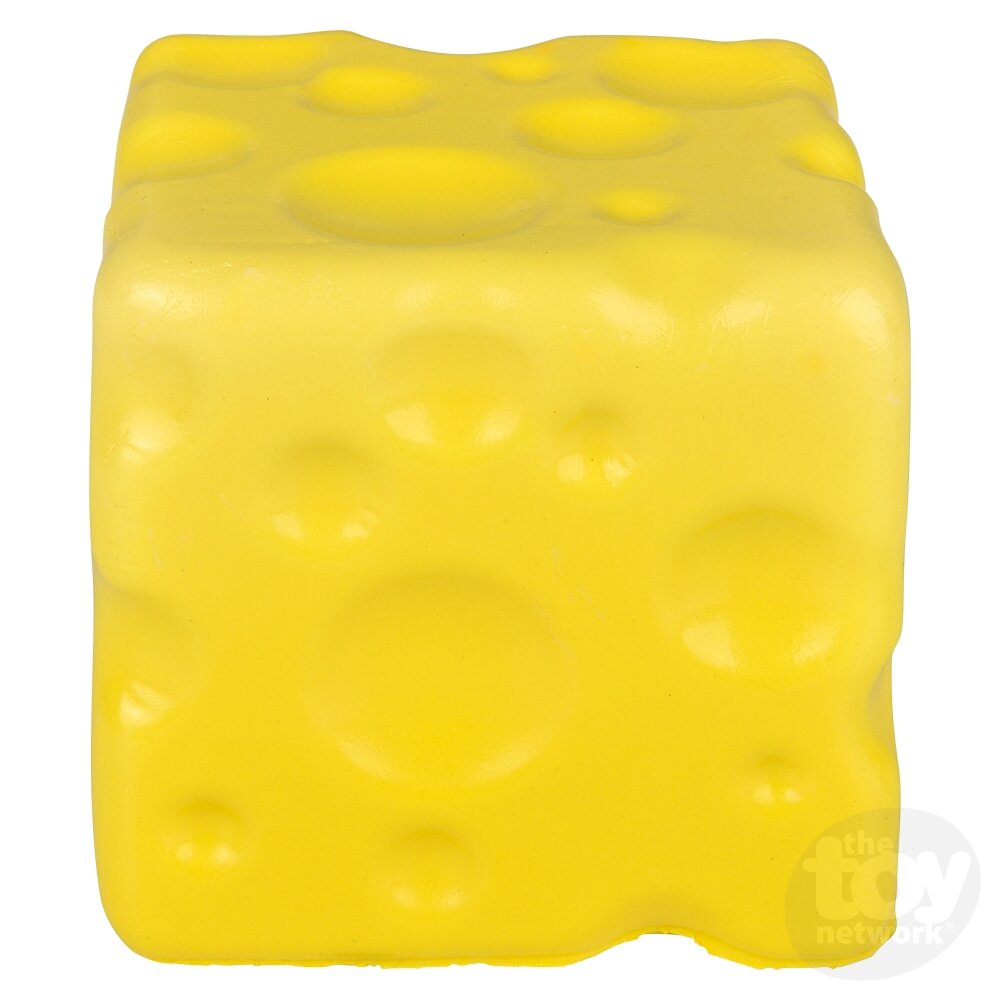 2.75" Squish Cheese Sensory Toys, Display of 12