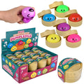 2" Squish and Stretch Surprise Neon Dumpling Sensory Toys, Display of 24