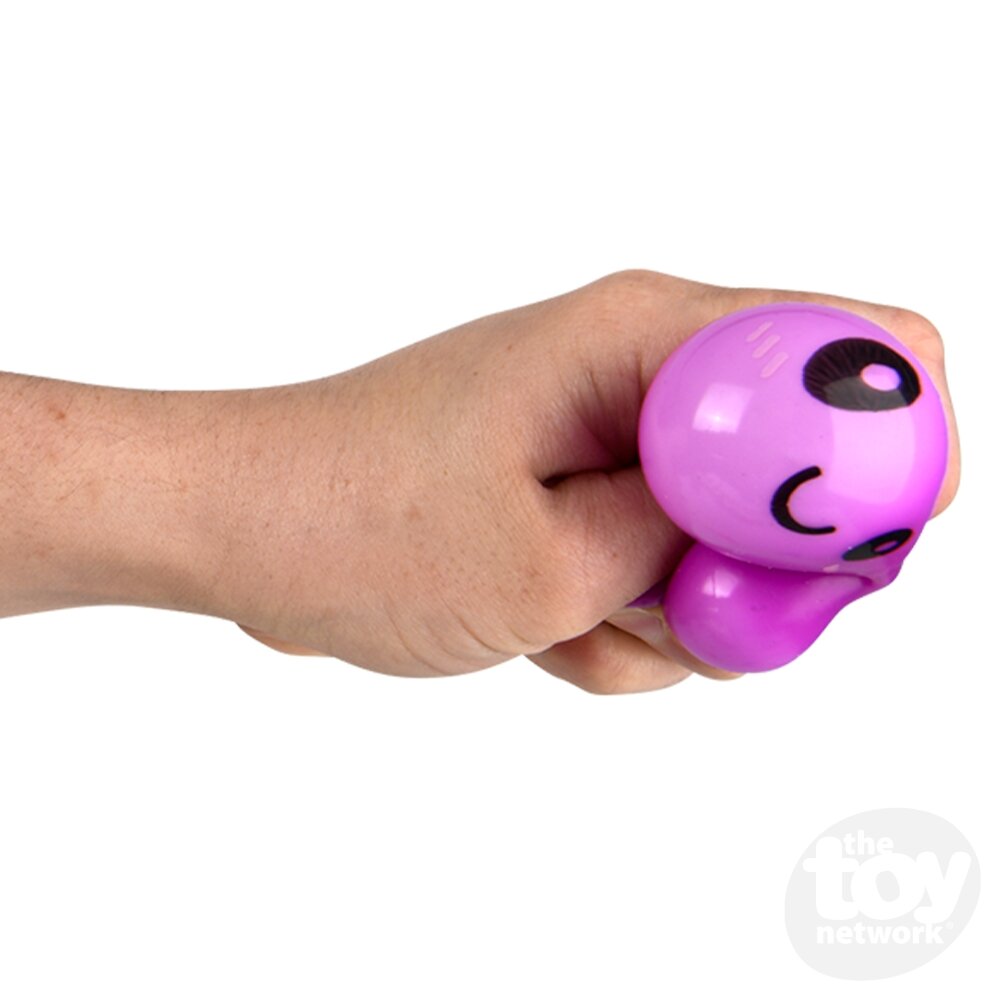2" Squish and Stretch Surprise Neon Dumpling Sensory Toys, Display of 24