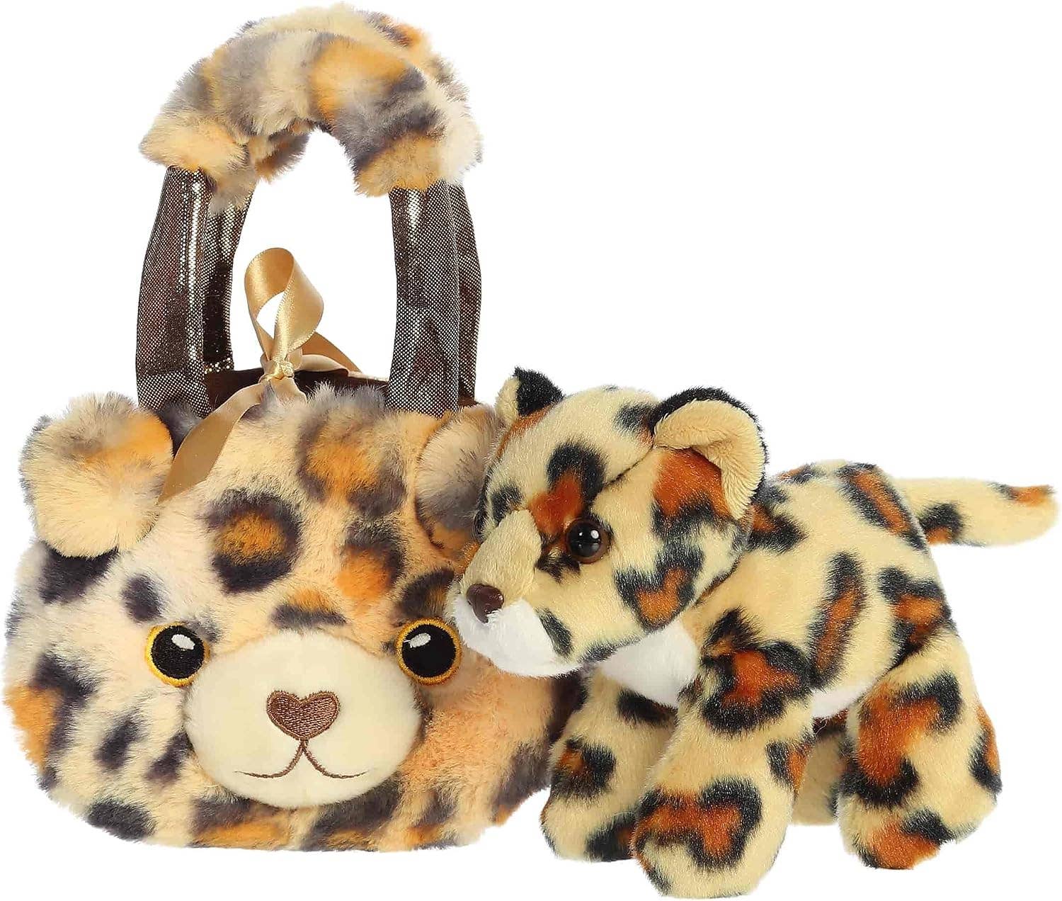 8" Plush Fuzzy Face Jaguar Fancy Pals