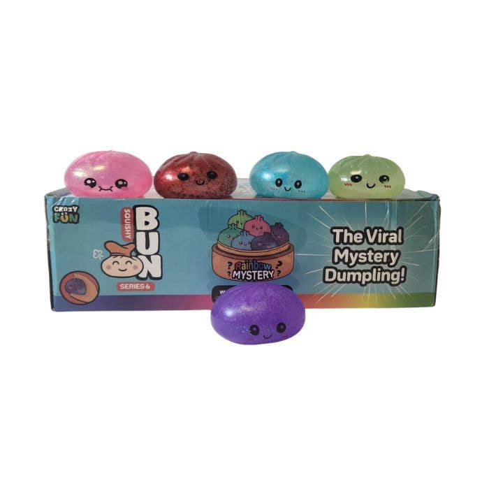 3.5" Glitter Dumpling Squishy, Display of 12
