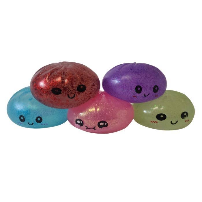 3.5" Glitter Dumpling Squishy, Display of 12