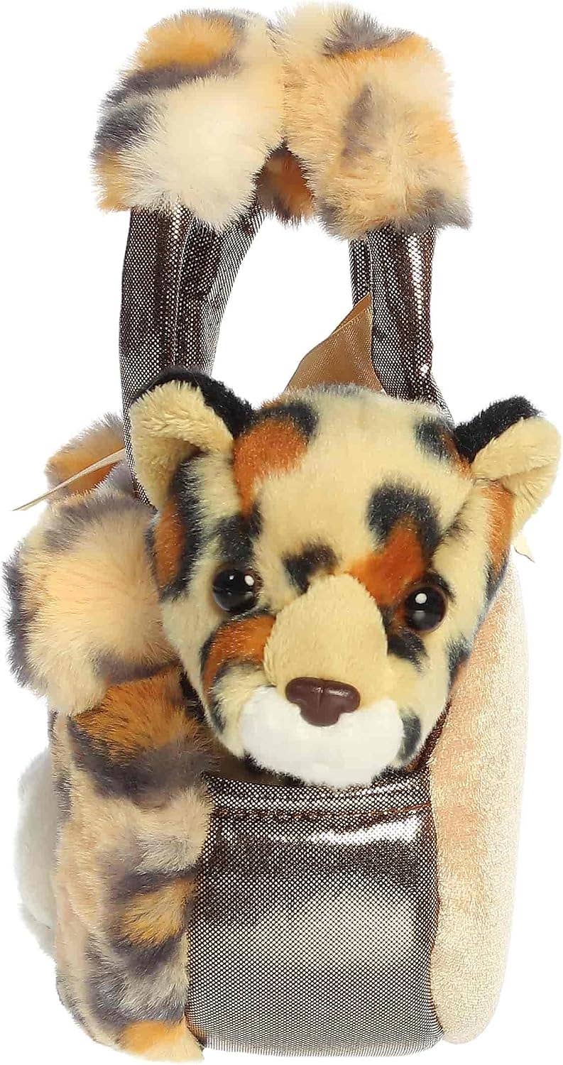 8" Plush Fuzzy Face Jaguar Fancy Pals