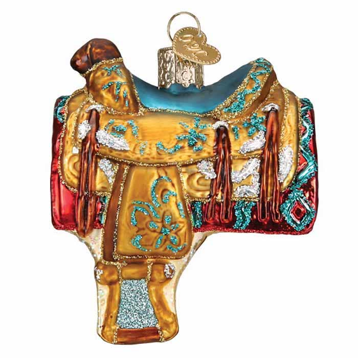 Ornament - Western Saddle, 3.5"