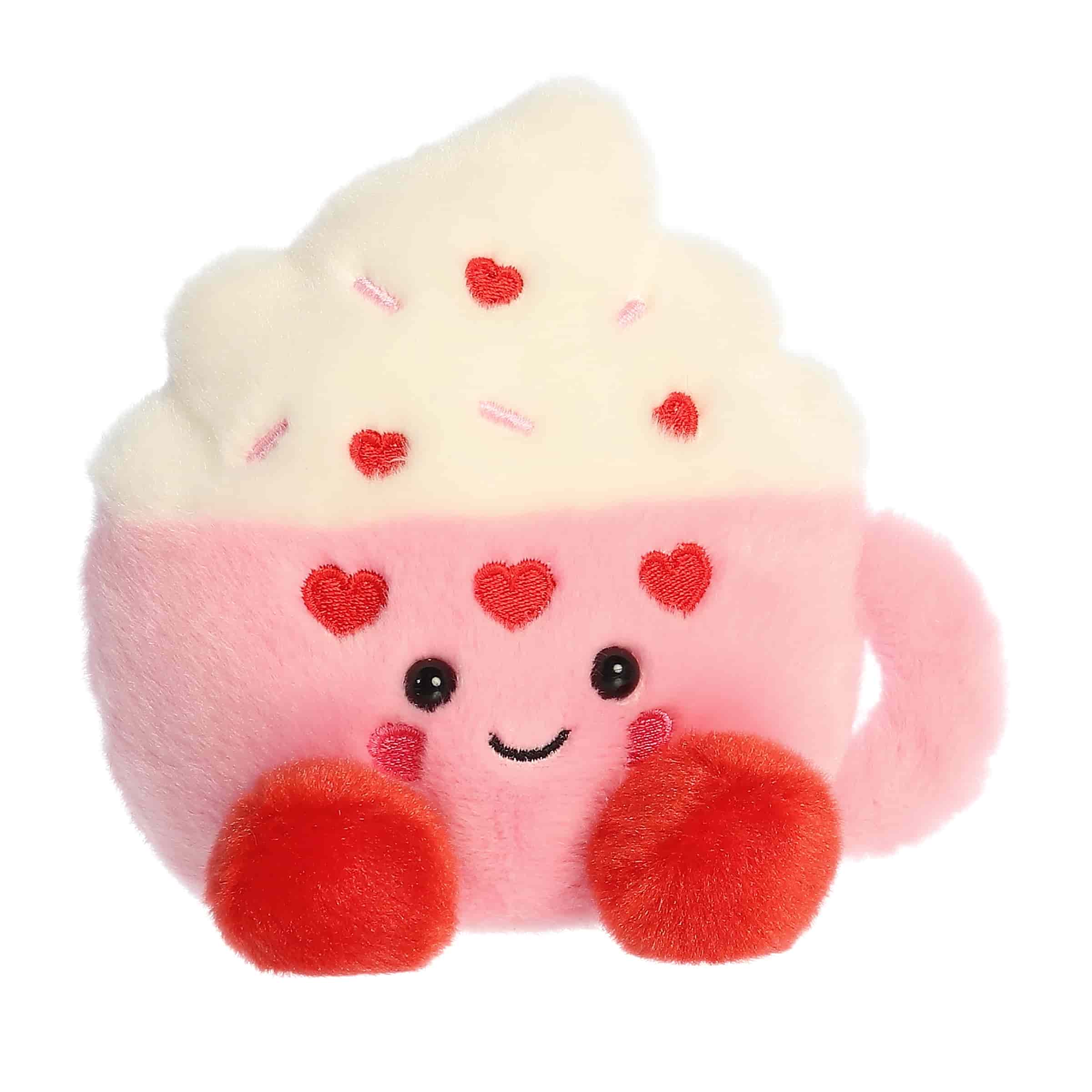 5" Plush Harper Heart Latte Palm Pal