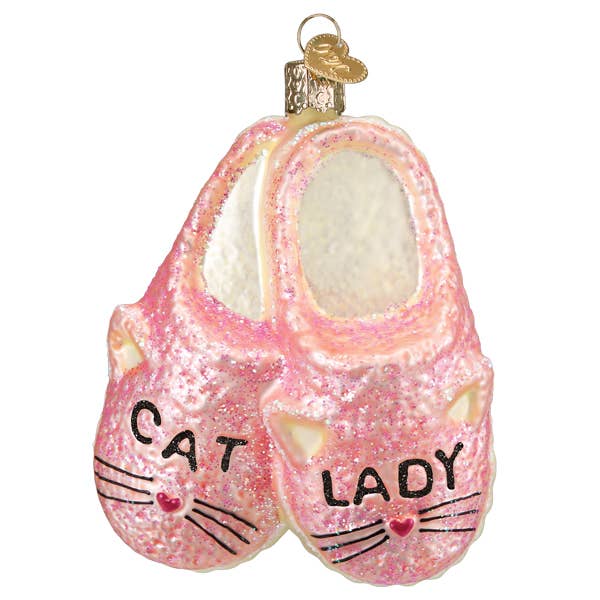 Ornament - Cat Lady Slippers, 4.25"