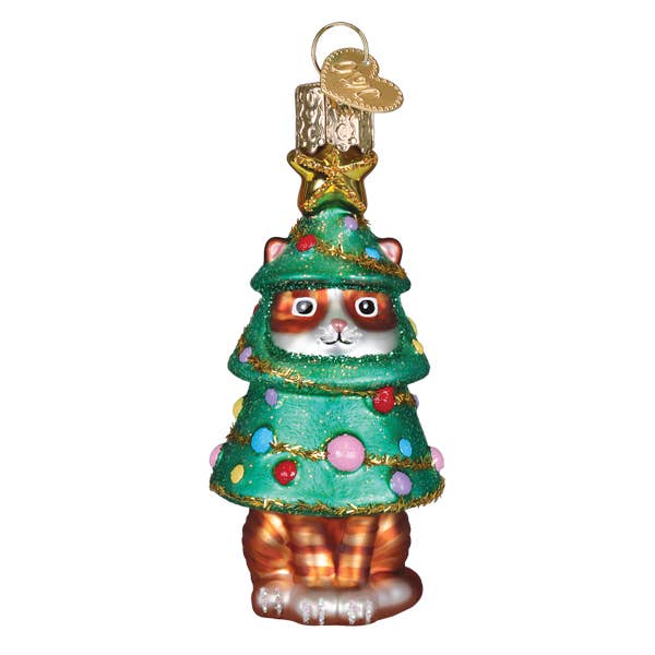 Ornament - Christmas Tree Kitty, 3.25"