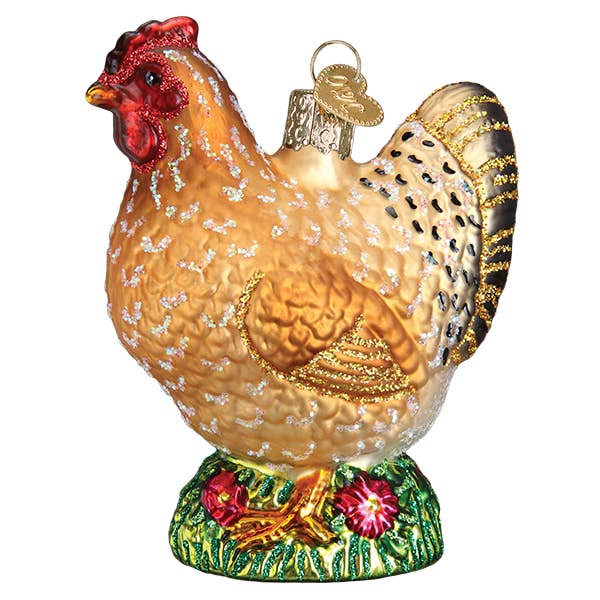 Ornament - Hen Chicken, 4"