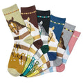 At the Fence Crew Socks, 6-pack, Ladies shoe size 5-10