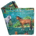 Tropical Horses Throw Blanket 60" x 72"