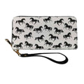 Grey Galloping Horses Clutch Wallet