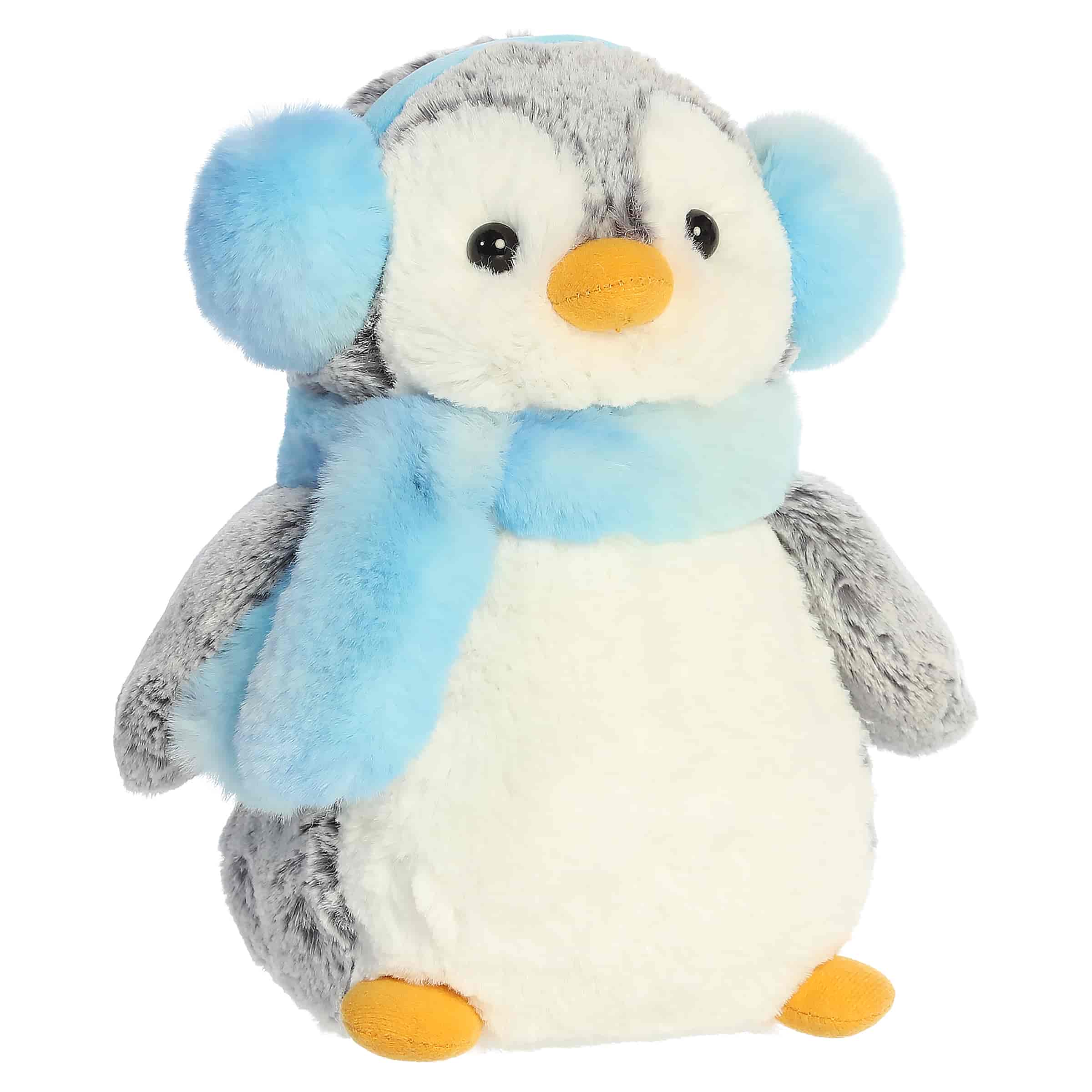 9" Plush PomPom Icy Muffs & Scarf Penguin