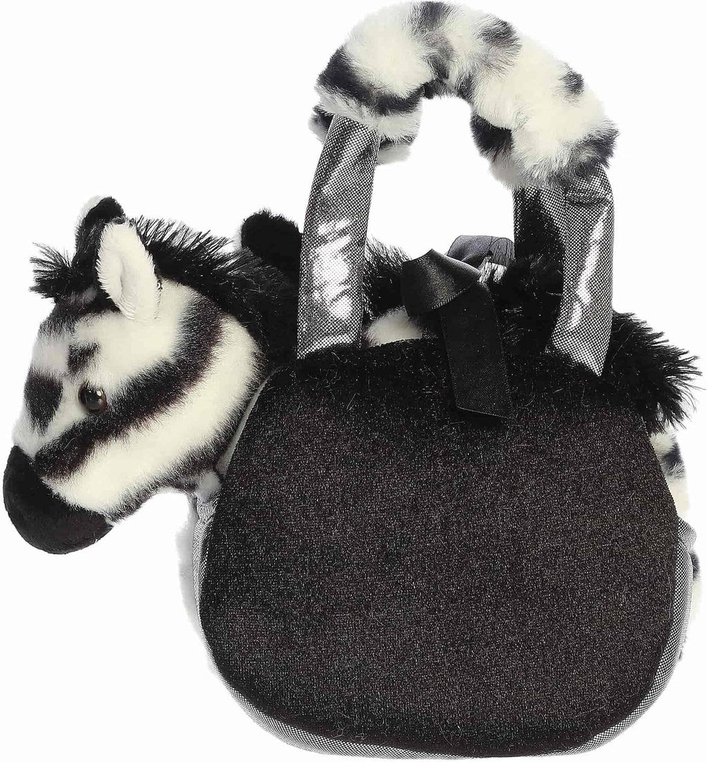 8" Plush Fuzzy Face Zebra Fancy Pals