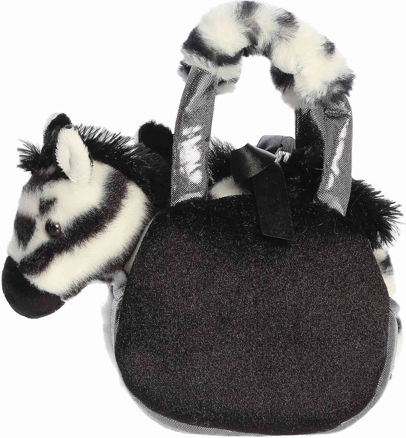 8" Plush Fuzzy Face Zebra Fancy Pals