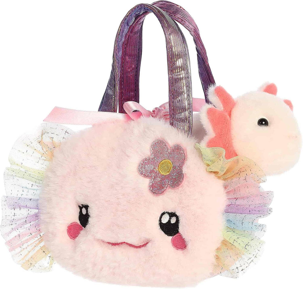 8" Plush Fuzzy Face Rainbow Axolotl Fancy Pals