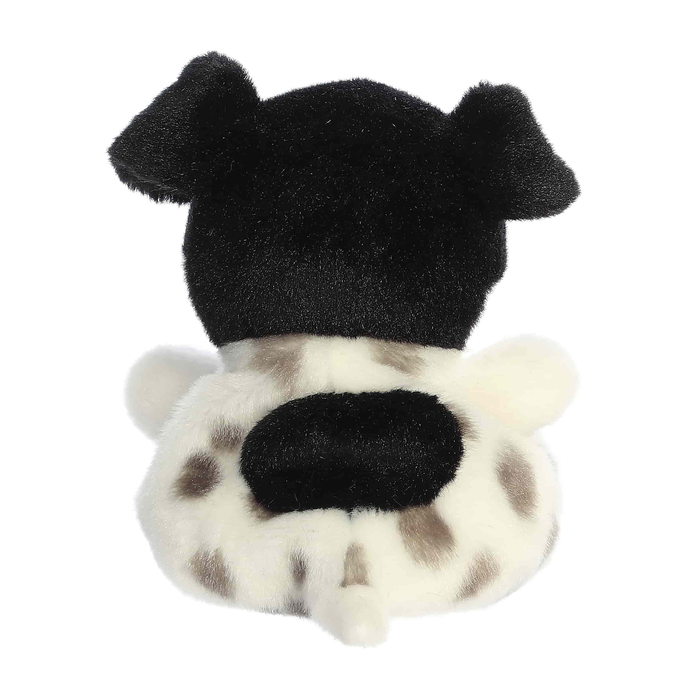 5" Plush Snorkels Black & White Dog Palm Pal