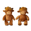 8" Plush Brown Duke and Daisy Highland Cow Assorted Singles