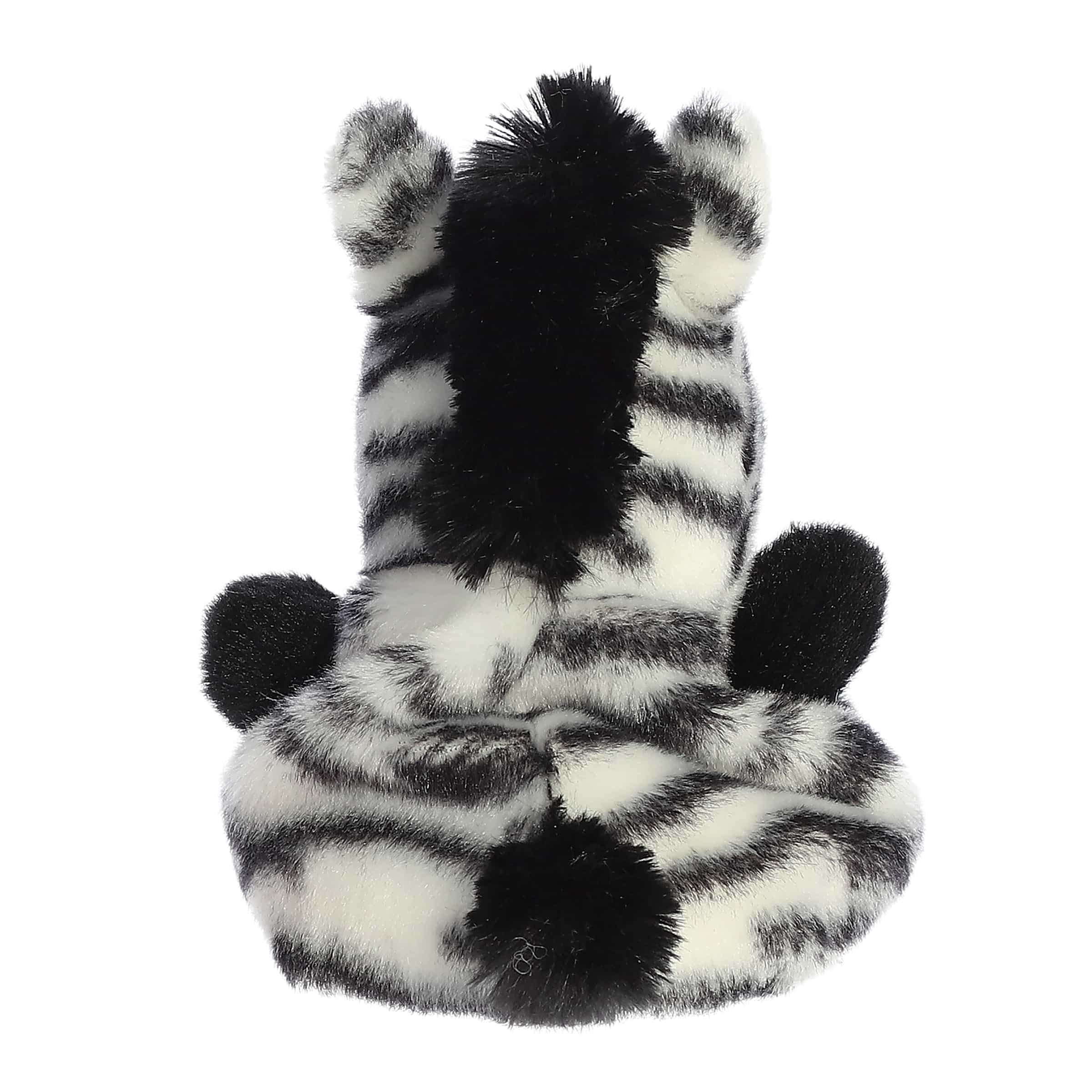 5" Plush Grey Zebra Palm Pal