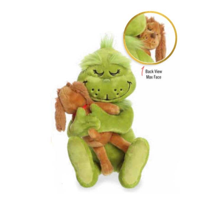 12" Plush Grinch and Max Holiday Hugs