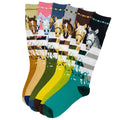 At the Fence Tall Socks, 6-pack, Ladies shoe size 5-10