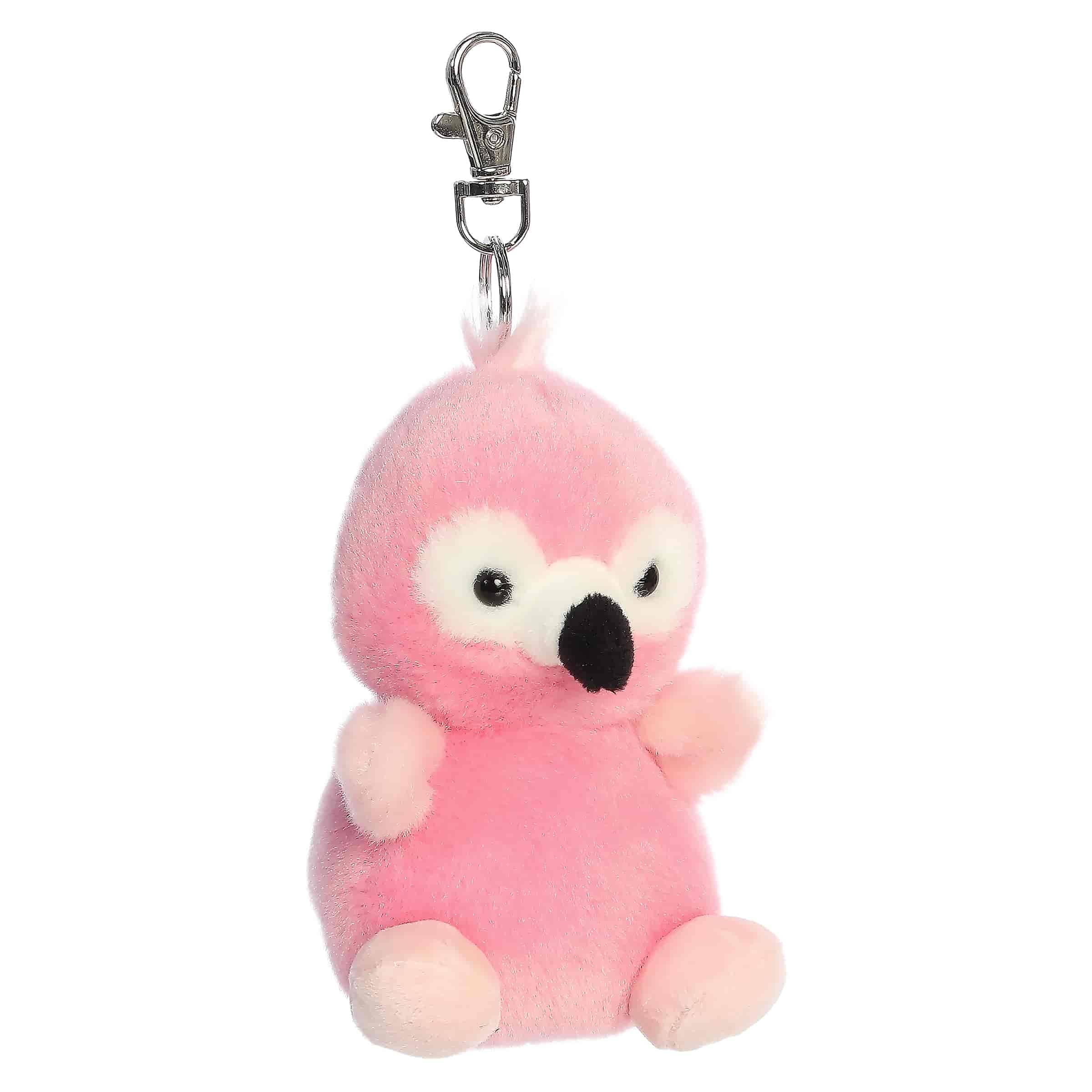 4" Plush Pinky Flamingo Palm Pals Clip-On