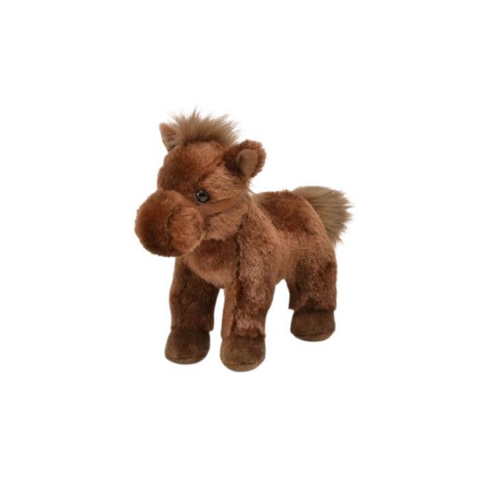 8" Plush Standing Horse, Brown