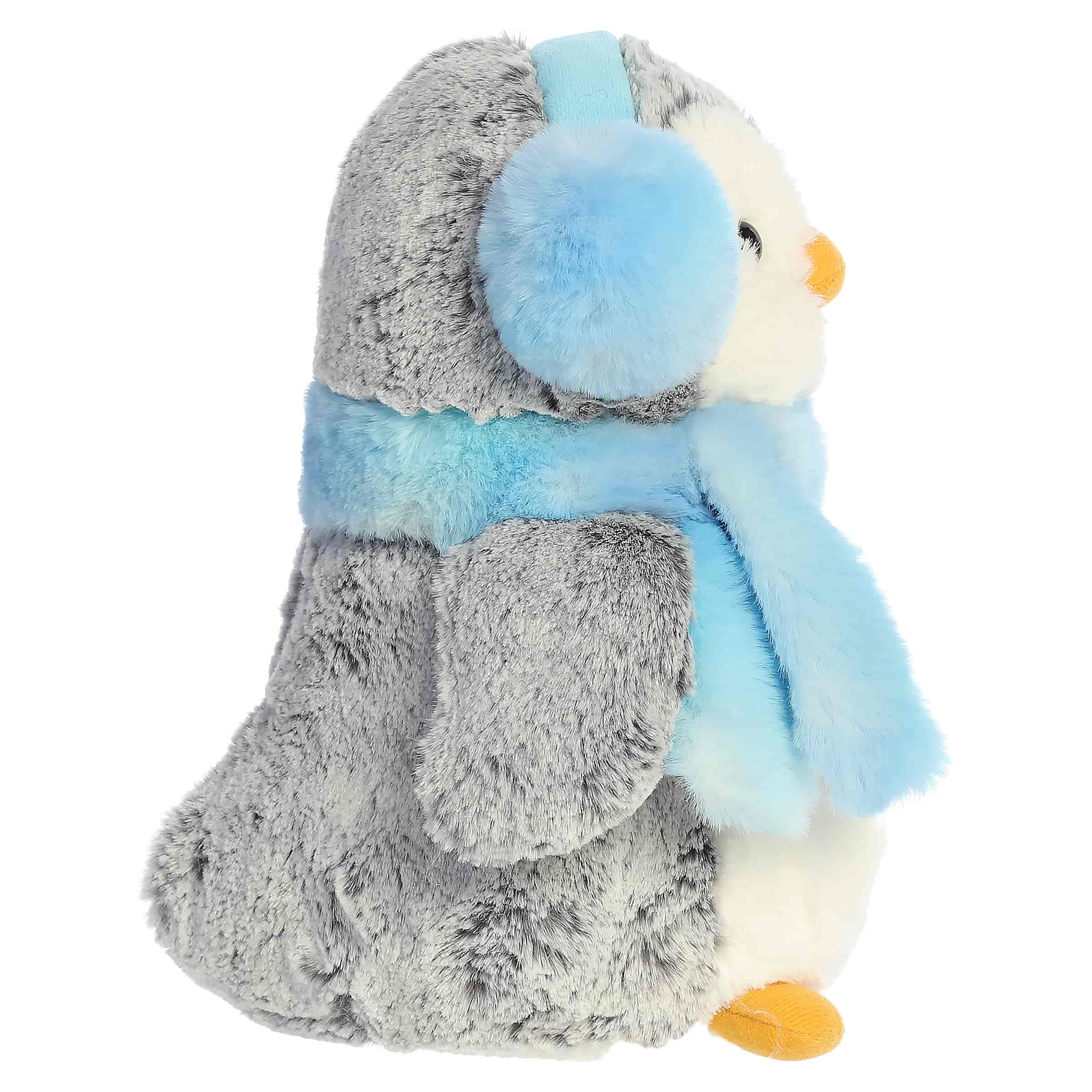 9" Plush PomPom Icy Muffs & Scarf Penguin