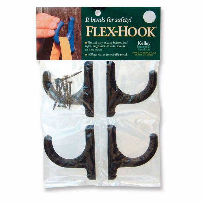 Black 4-Pack of single Flex-Hooks